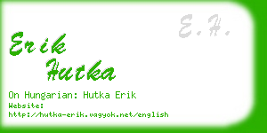 erik hutka business card